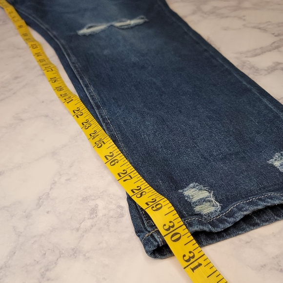 BP High Rise Mom Jean Dark Wash Distressed 18 - Picture 12 of 13